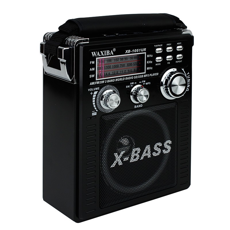 Radio portabil FM/AM/SW, MP3 player, slot USB SD, design retro, Waxiba, RESIGILAT - imagine 5